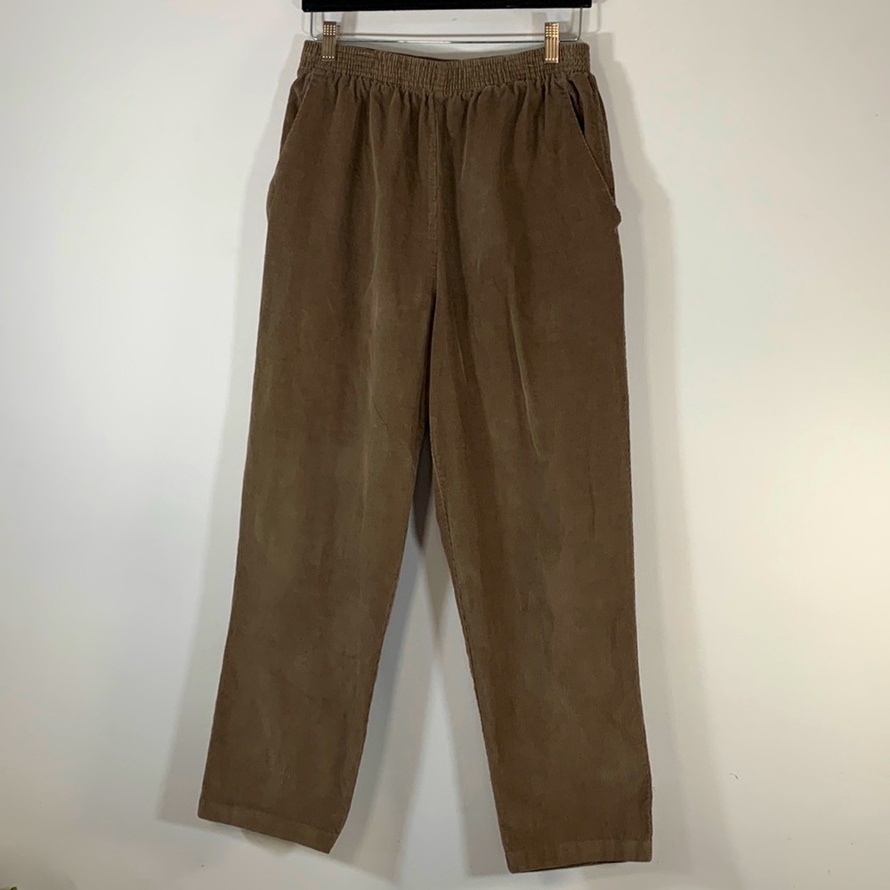 Briggs New York Corduroy Straight Leg High Waisted Women’s Size 16W Brown Pants